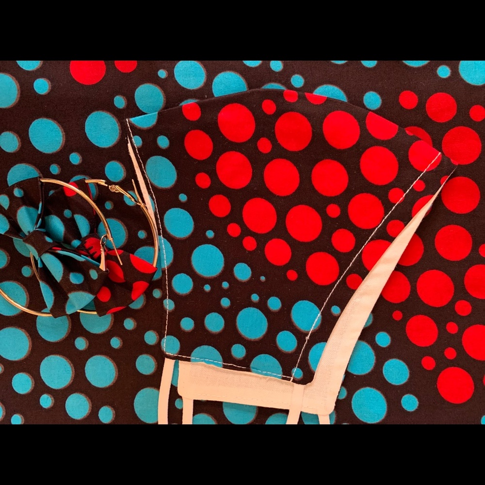 Three piece African print head wraps Set